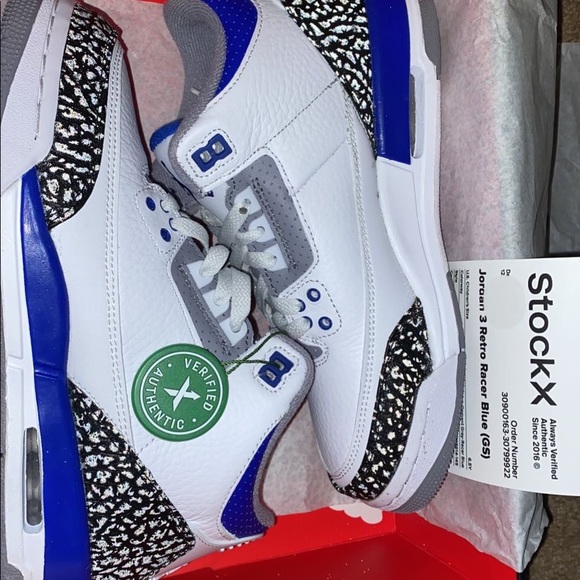 Jordan 3s retro blue and white cement - Picture 4 of 4